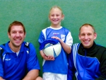 "Rekordspielerin" Antonia Brandt mit ihren Trainern Gregor Jansen (l.) und Sascha Strömer