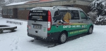 Im Schneetreiben nach Glehn: Das DFB-Mobil machte Station beim SV